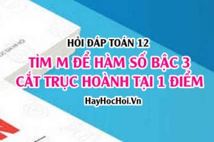 Tìm m để đồ thị cắt trục hoành tại 1 điểm, điều kiện hàm bậc 3 cắt trục hoành tại 1 điểm? Toán lớp 12 - Hỏi đáp